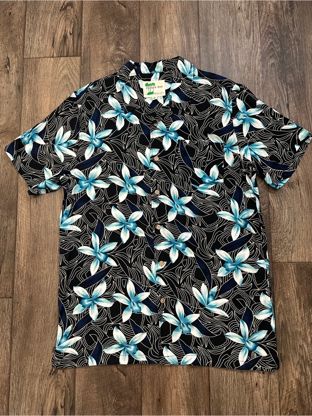 Kahuna Bay Short Sleeve Button Up Lightweight Shirt Floral Men’s Size M